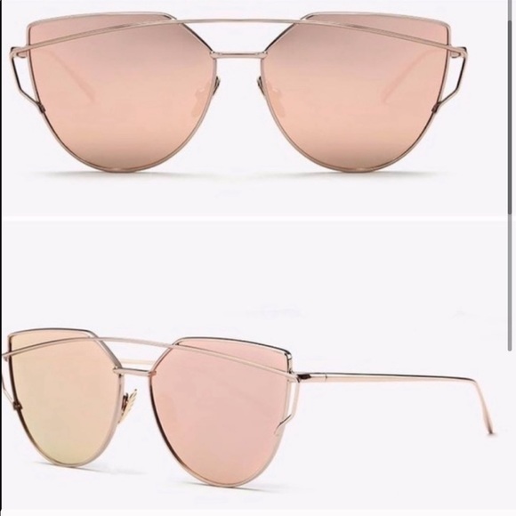 Rosegold Cat Eye Sunglasses - Picture 2 of 4